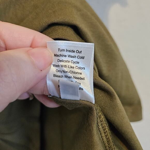 Universal Standard Tee Rex Short Sleeve Olive Green Size 0-00 Casual Fall Basic - Picture 6 of 9